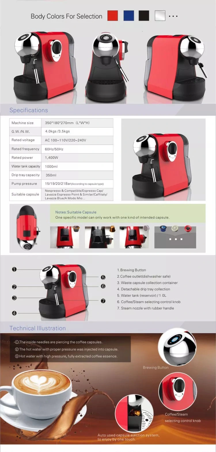 Capsule Coffee Machine RC1802 — Kitchen Appliances OEM & ODM manufacturer