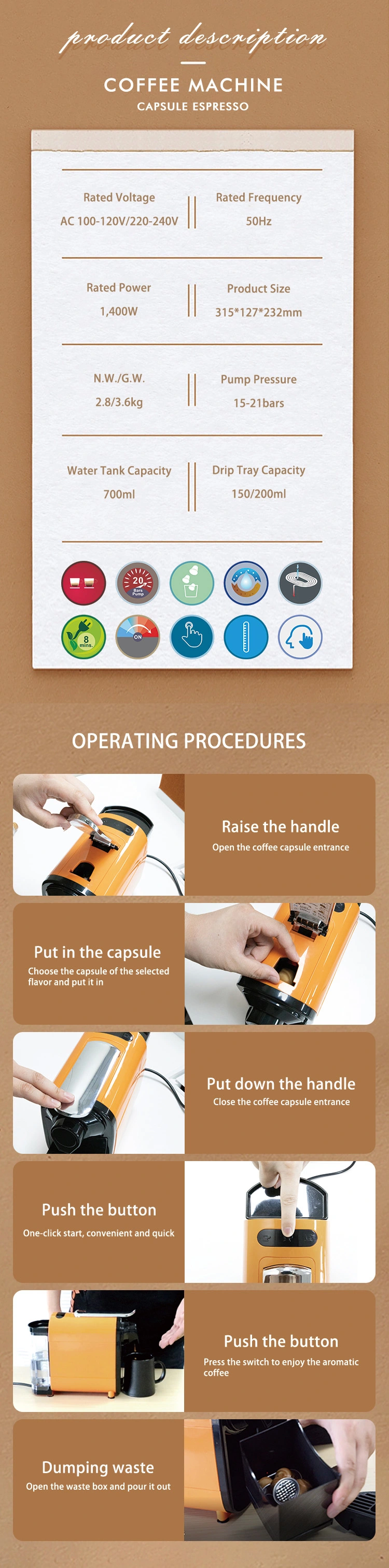 Capsule Coffee Machine TC01 — Kitchen Appliances OEM & ODM manufacturer