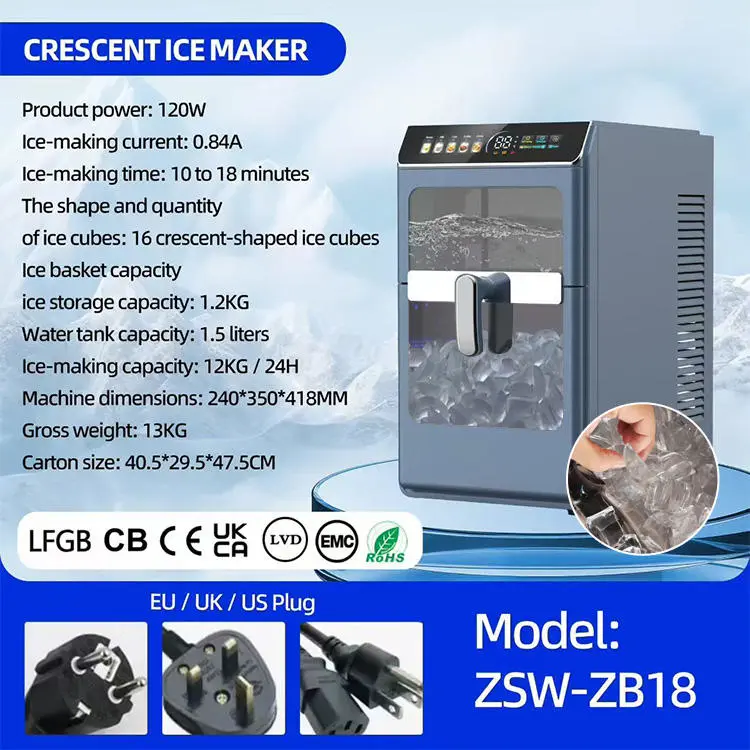 Ice Maker ZSW-ZB18 — Kitchen Appliances OEM & ODM manufacturer