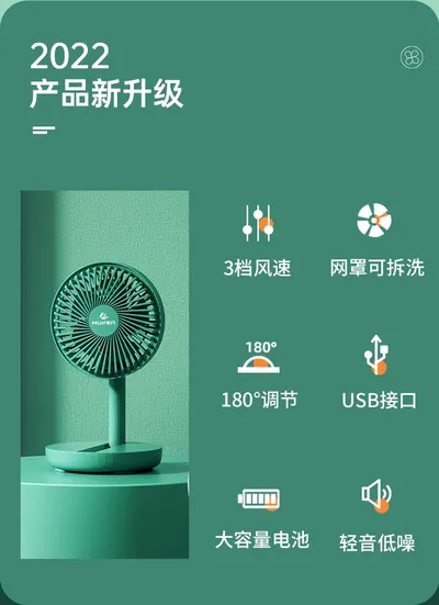 Foldable Electric Fan — Environmental Appliances product photo 3 of 12, OEM and private label supply