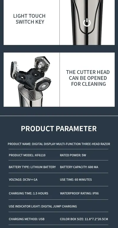 Electric Shaver RQ676 — Personal Care product photo 2 of 10, OEM and private label supply