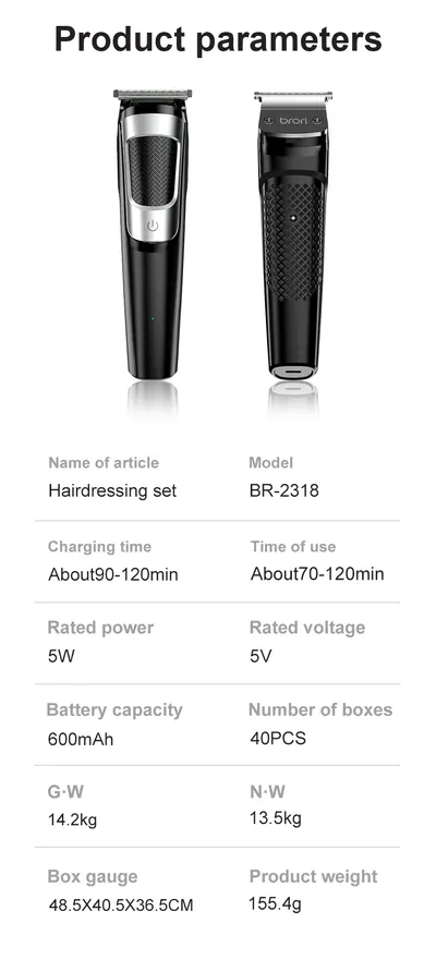 Hair Clipper BR-2318 — Personal Care product photo 3 of 9, OEM and private label supply