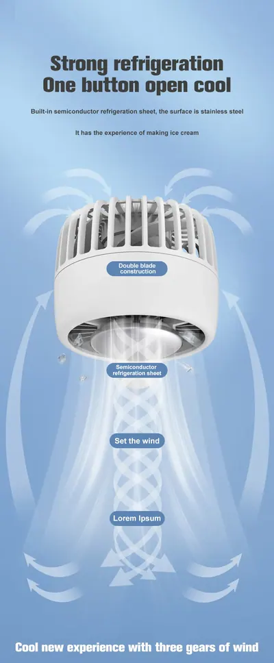 Handheld Cooling Fan — Environmental Appliances product photo 2 of 10, OEM and private label supply