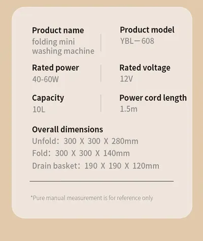 Foldable Washing Machine 605 — Major Appliances product photo 5 of 12, OEM and private label supply