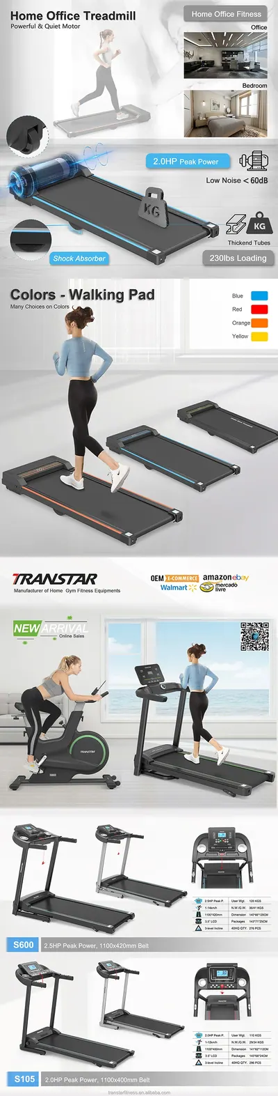 Treadmill YQ-T3804 — Other Appliances product photo 2 of 2, OEM and private label supply