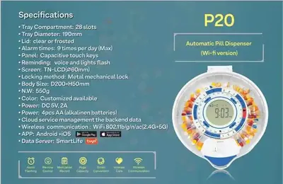 Smart Pill Box P20 — Other Appliances product photo 7 of 12, OEM and private label supply