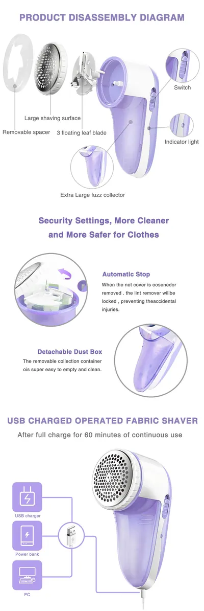 Lint Remover JS-020 — Laundry & Clothing Care product photo 3 of 8, OEM and private label supply