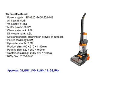 Carpet Cleaner — Cleaning Appliances product photo 4 of 8, OEM and private label supply