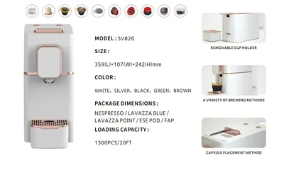 Capsule Coffee Machine SV826 — Kitchen Appliances product photo 4 of 4, OEM and private label supply