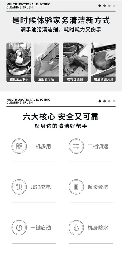 Electric Cleaning Brush JC301 — Cleaning Appliances product photo 2 of 10, OEM and private label supply
