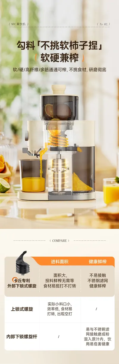 Wide-Feed Slow Juicer CQ88 — Kitchen Appliances product photo 10 of 12, OEM and private label supply