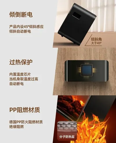 3-in-1 Flame Humidifying Fan Heater — Environmental Appliances product photo 9 of 10, OEM and private label supply