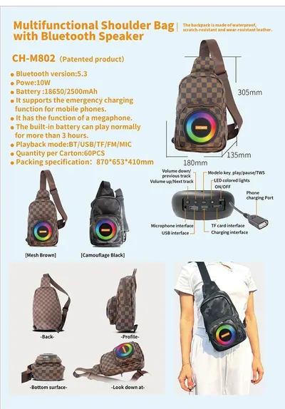 Bluetooth Speaker Bag CH-M802 — Other Appliances product photo 2 of 2, OEM and private label supply