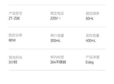 Portable Juicer Cup ZT-Z08 — Kitchen Appliances product photo 7 of 12, OEM and private label supply