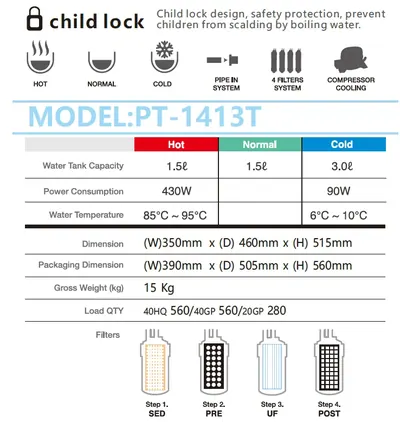 Cooling & Heating Water Dispenser TS-32 — Water & Purification product photo 2 of 7, OEM and private label supply