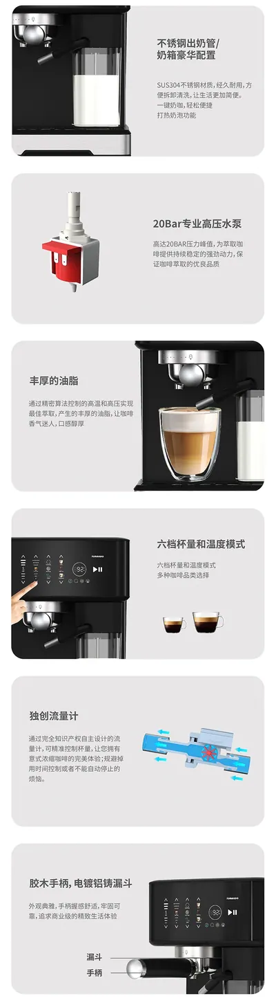 Italian Semi-Automatic Coffee Machine TC51K — Kitchen Appliances for OEM orders