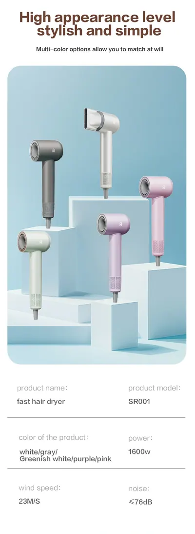 High-Speed Hair Dryer SR001 — Beauty & Hair Care product photo 6 of 10, OEM and private label supply