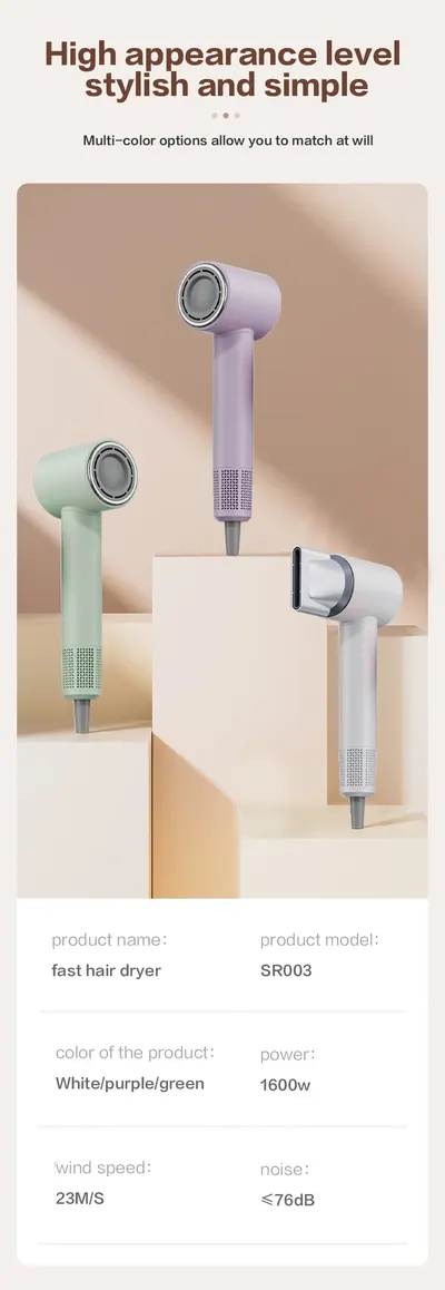 High-Speed Hair Dryer SR003 — Beauty & Hair Care product photo 2 of 12, OEM and private label supply