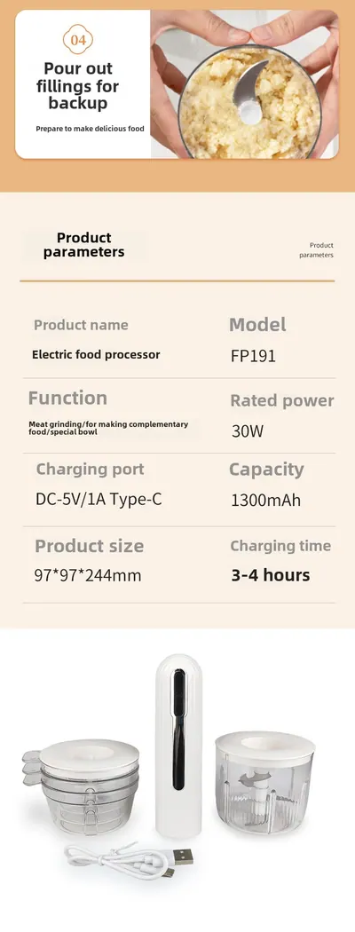 Portable Meat Grinder FP181 — Kitchen Appliances product photo 12 of 12, OEM and private label supply