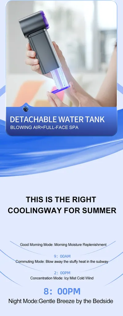 Mini High-Speed Handheld Misting Fan — Environmental Appliances product photo 11 of 12, OEM and private label supply