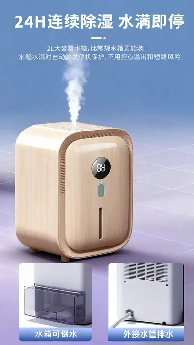 2-in-1 Humidifying Dehumidifier — Environmental Appliances product photo 7 of 12, OEM and private label supply