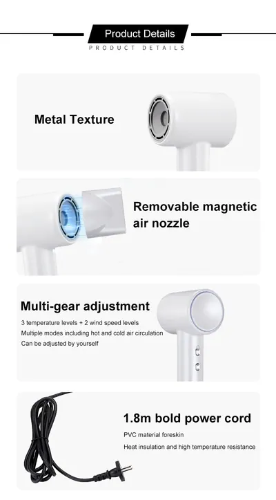 High-Speed Hair Dryer HY-601 — Beauty & Hair Care product photo 4 of 6, OEM and private label supply