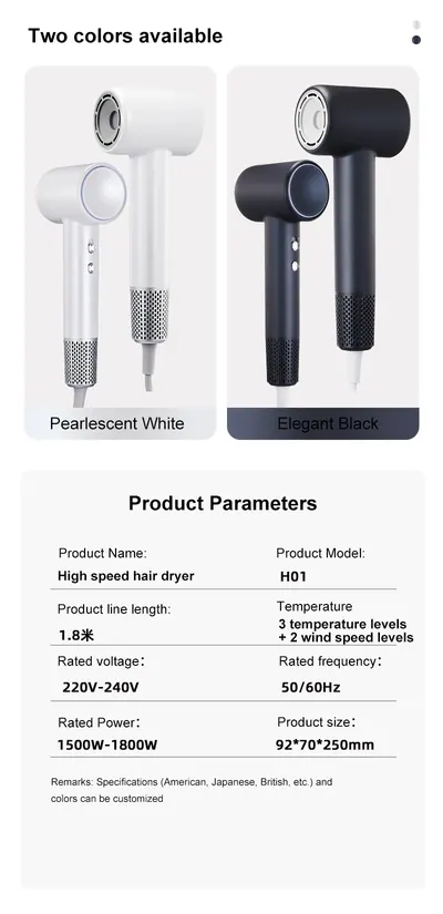 High-Speed Hair Dryer HY-601 — Beauty & Hair Care product photo 6 of 6, OEM and private label supply