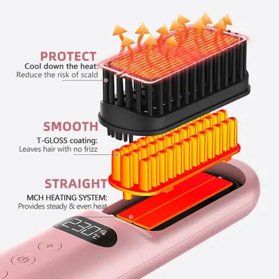 Cordless Straightening Brush C02 — Beauty & Hair Care for OEM orders