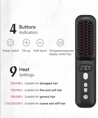 Cordless Straightening Brush C03 — Beauty & Hair Care product photo 7 of 12, OEM and private label supply