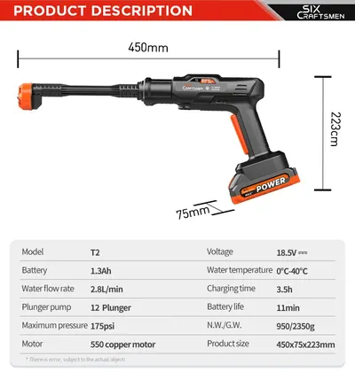 Cordless Car Washer T2 — Car Appliances product photo 7 of 7, OEM and private label supply