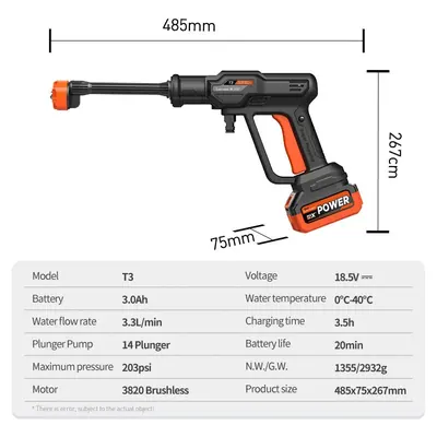 Cordless Car Washer T3 — Car Appliances product photo 5 of 6, OEM and private label supply