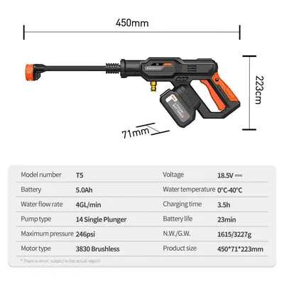 Cordless Car Washer T5 — Car Appliances product photo 4 of 7, OEM and private label supply