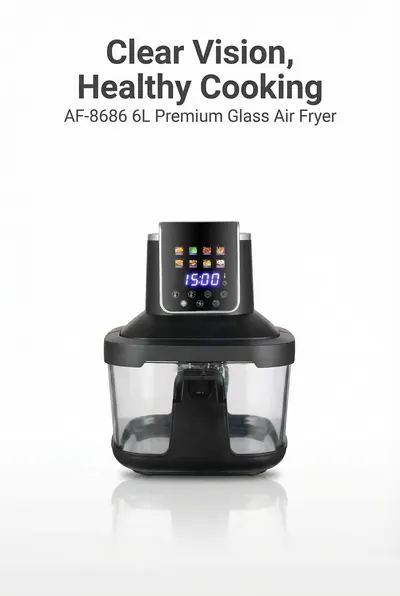 Dual-Basket Glass Viewing Air Fryer — Kitchen Appliances for OEM orders