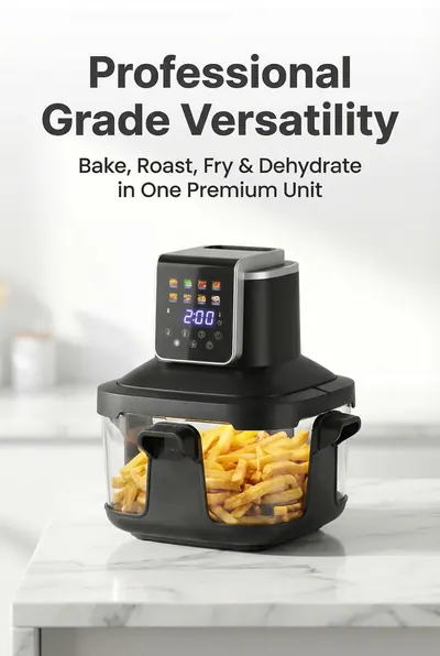 Dual-Basket Glass Viewing Air Fryer — Kitchen Appliances product photo 10 of 11, OEM and private label supply