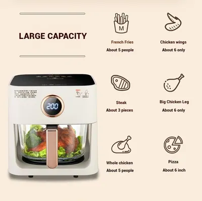 Viewing Touch Control Air Fryer RS-AF1266D — Kitchen Appliances product photo 7 of 12, OEM and private label supply