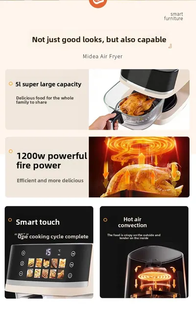 Viewing Touch Control Air Fryer TYU06 — Kitchen Appliances product photo 4 of 6, OEM and private label supply