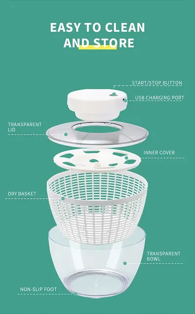 Electric Salad Spinner MDL-11S — Kitchen Appliances product photo 11 of 12, OEM and private label supply