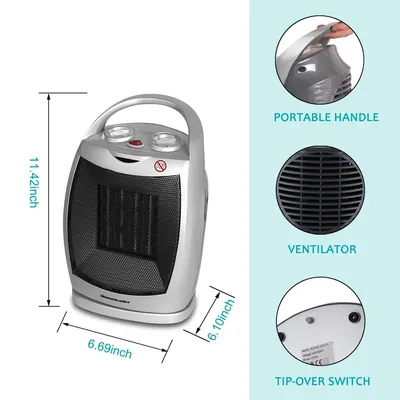 Ceramic Fan Heater — Environmental Appliances product photo 7 of 8, OEM and private label supply